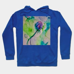 Rosebud Watercolour Painting Hoodie